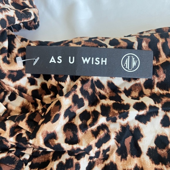 As U Wish Animal print Short Sleeve Midi Dress - Picture 6 of 8